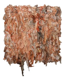 Habitat Weeping .ecoprinted silk on frame 90cm x 90cm
