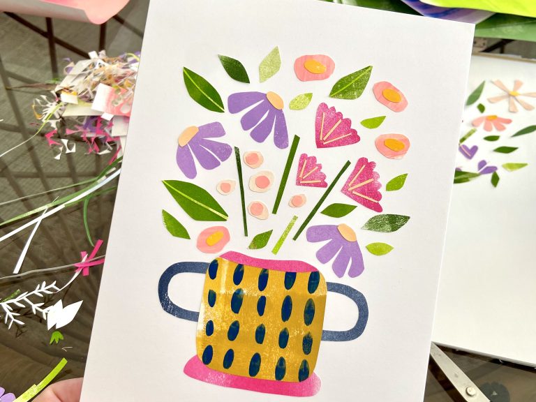 Collage Art Workshop – Create your own Flower Bomb