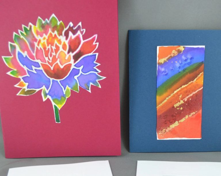 Silk painting craft activity