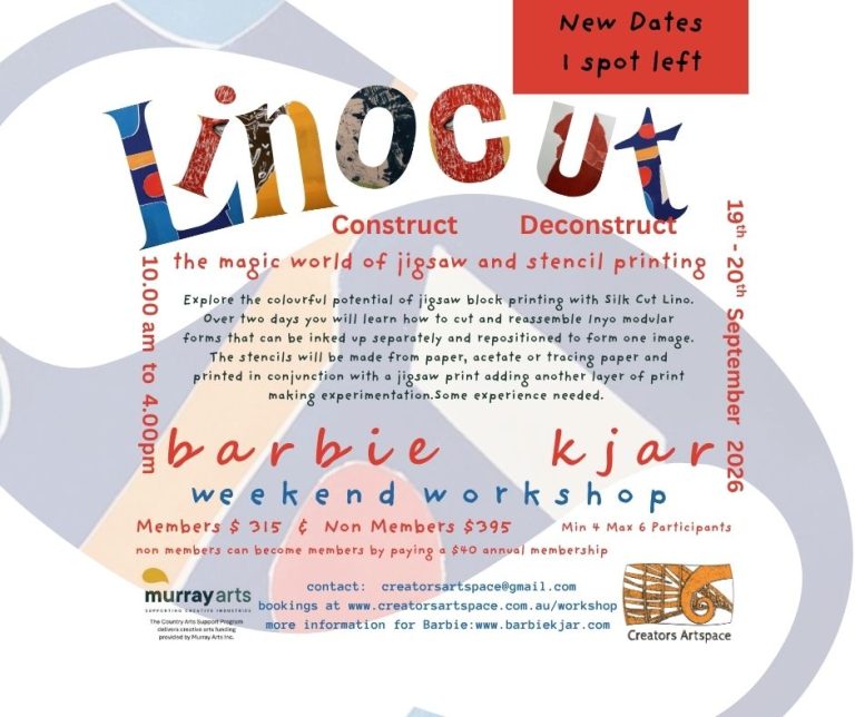 Barbie Kjar –  Linocut  Construct and Deconstruct Printing